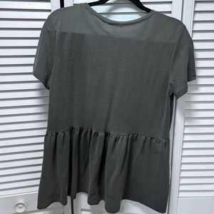 Zara dark grey peplum top. Worn once. Great for maternity